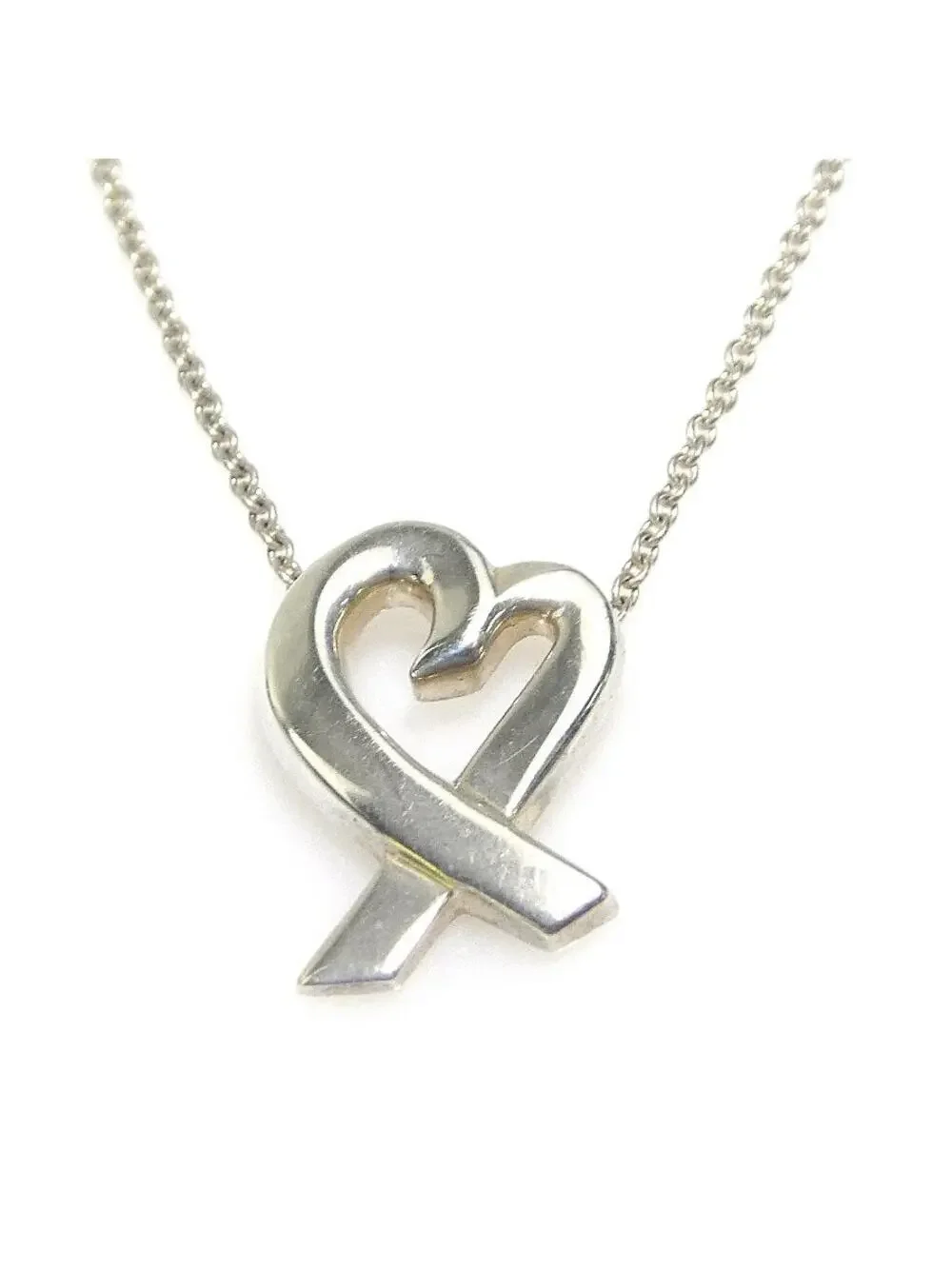 Auth Tiffany&Co. Loving Heart Necklace #302996T14B